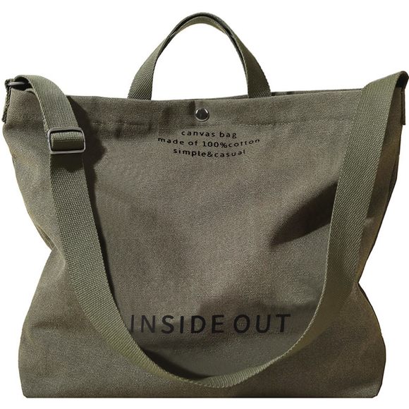Canvas Tote Bag, Large Capacity Fashion Crossbody Shoulder Bag :D - Picture 1 of 6